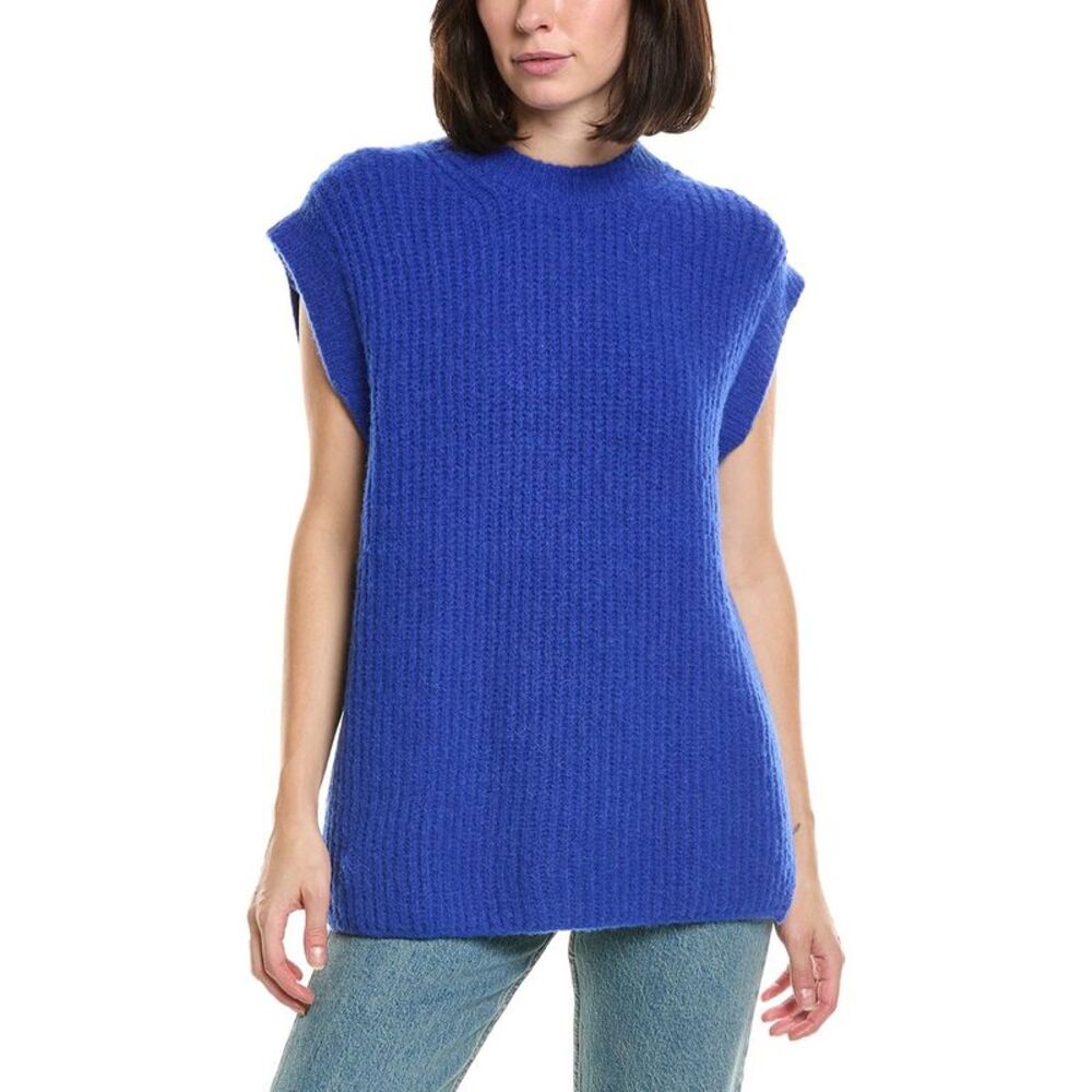Labiz Womens  Wool & Alpaca-Blend Sweater Vest, Blue